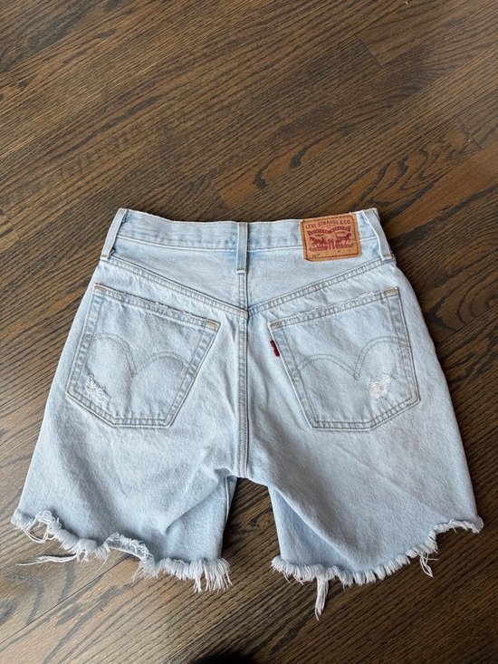 Levi's Pants - Levi's 501 Light Wash Distressed Jean shorts 6” inseam size 24 like new
